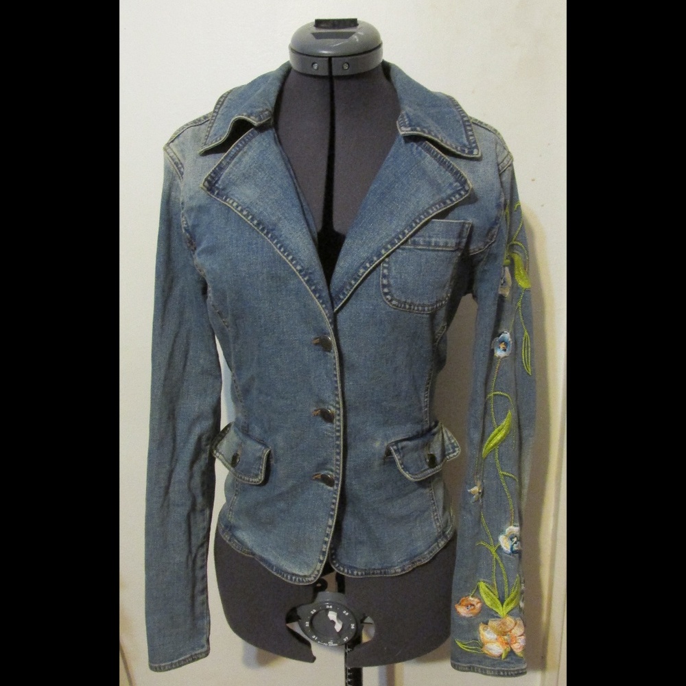 Embroidered Denim Jacket - Picture 2 of 2